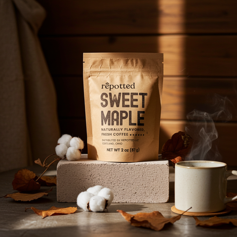 Sweet Maple Syrup • Compostable Naturally Flavored Coffee