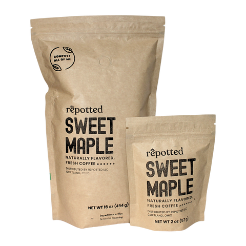 Sweet Maple Syrup • Fresh, Compostable Naturally Flavored Coffee